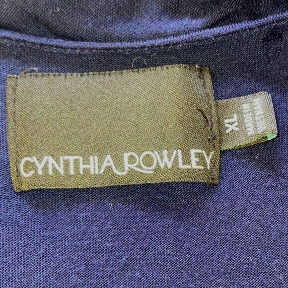 Cynthia Rowley Sleeveless Layered Slimming Dress Navy Blue Womens XL - Picture 6 of 9